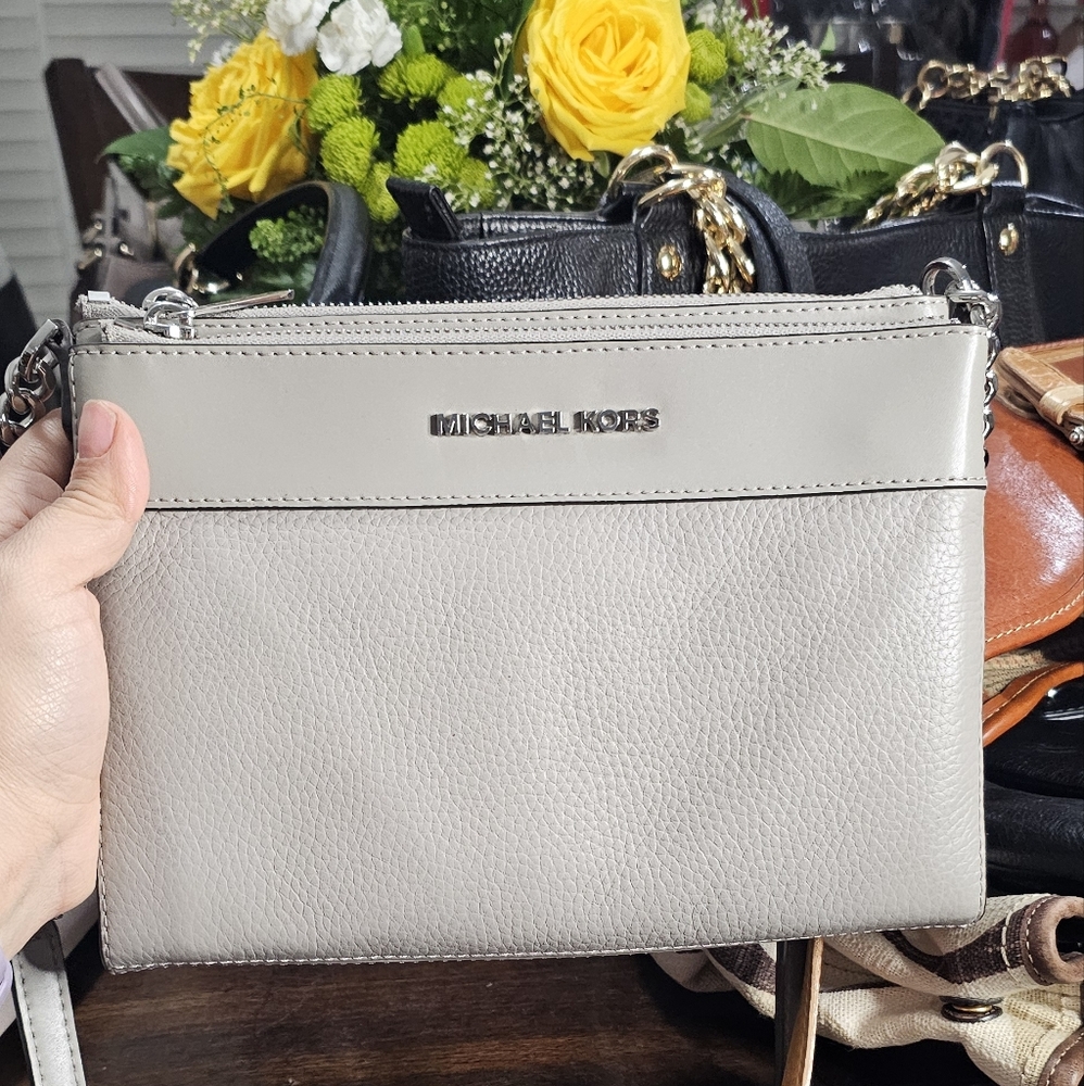 Grey michael kors crossbody